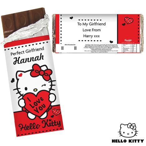 Personalised Hello Kitty I Love You 100g Chocolate Bar £6.99